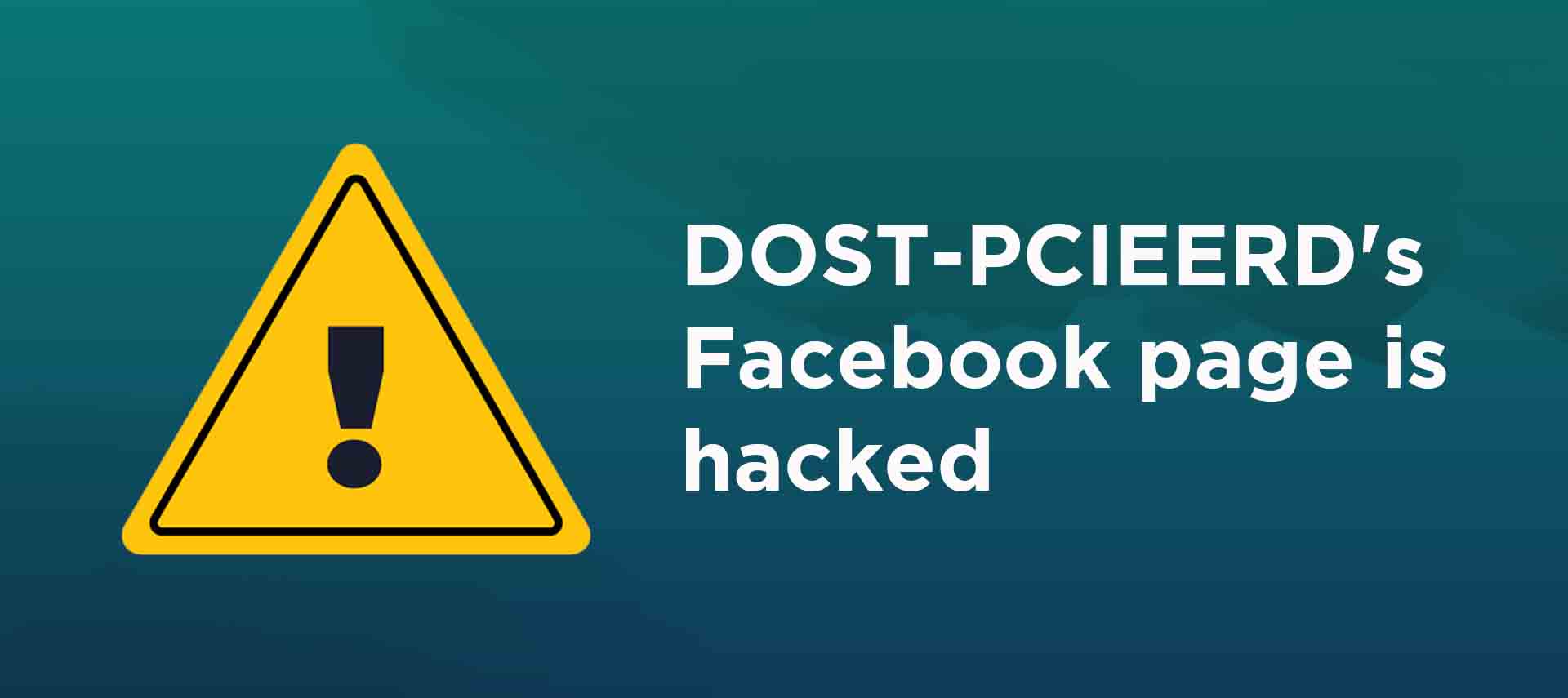 PCIEERD FB Page Hacked Cover Photo