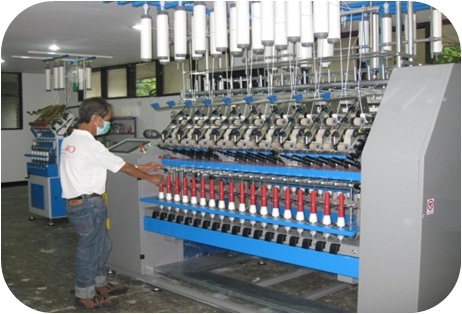 The R&D Laboratory of DOST-PTRI houses a ring spinning frame that can manufacture various types of yarns, specifically indigenous fibers blended with polyester or cotton for use in the production of Philippine tropical fabrics.